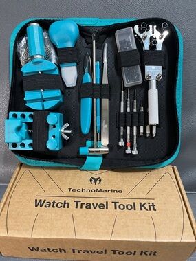 Technomarine Teal and Black Watch Travel Tool Kit